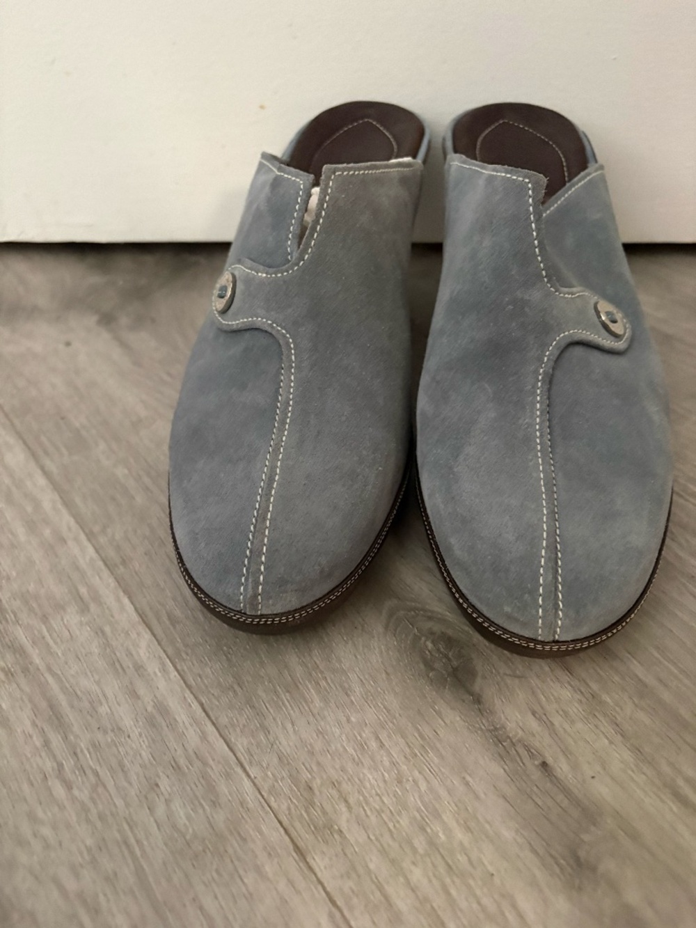 Cole Haan Blue Suede Mule Loafers Women’s Size 11